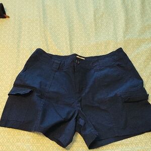 St. John's Bay Blue Cargo Shorts Casual Cotton Blend